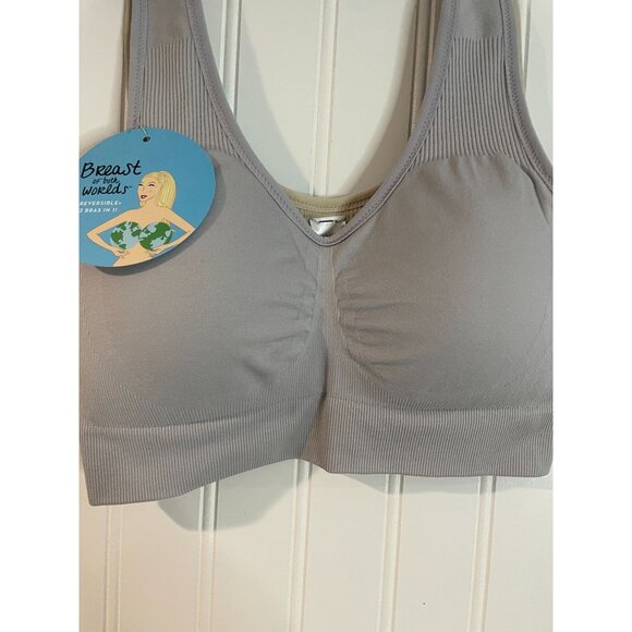 Spanx Reversible Breast Of Both Worlds Bra 2-In-1 Gray Beige S - Picture 5 of 9